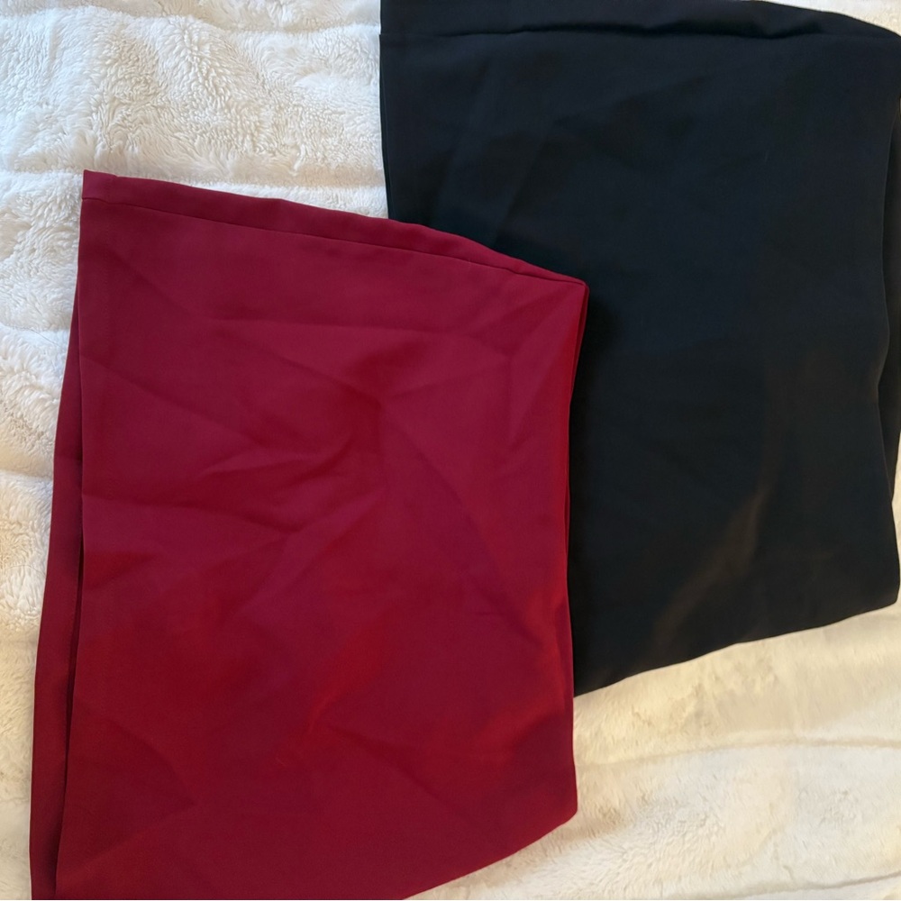 Black and red mini skirt set